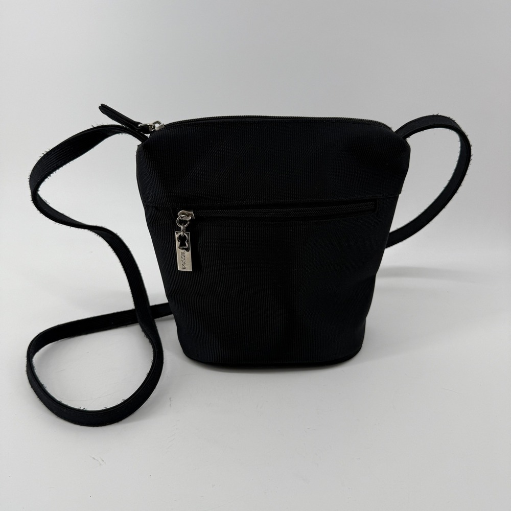 Vintage Y2K Fossil Black Nylon Crossbody Bag